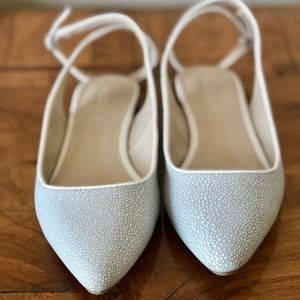 Aldo Pebble White Ballet Flats
